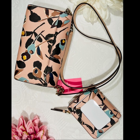 kate spade ♠️ cameron paper rose 🌹 bag & wallet - Picture 14 of 16
